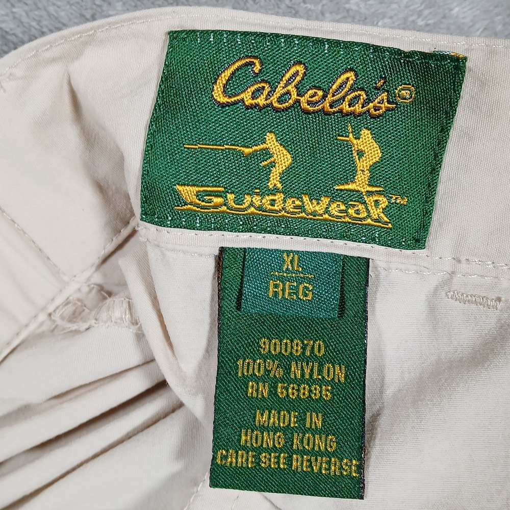 Cabela's Guidewear Convertible Pants Shorts Mens XL Regular Tan Nylon 8485 - Picture 2 of 7